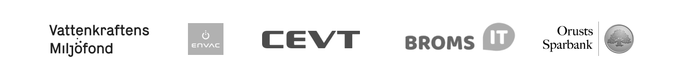 HoloHouse partners: Vattenkraftens Miljöfond, Envac, CEVT, Broms IT, Orust Sparbank
